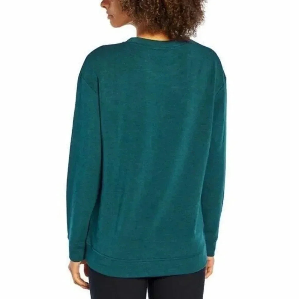 Orvis Teal Blue Cozy Fleece Crewneck Sweatshirt XS